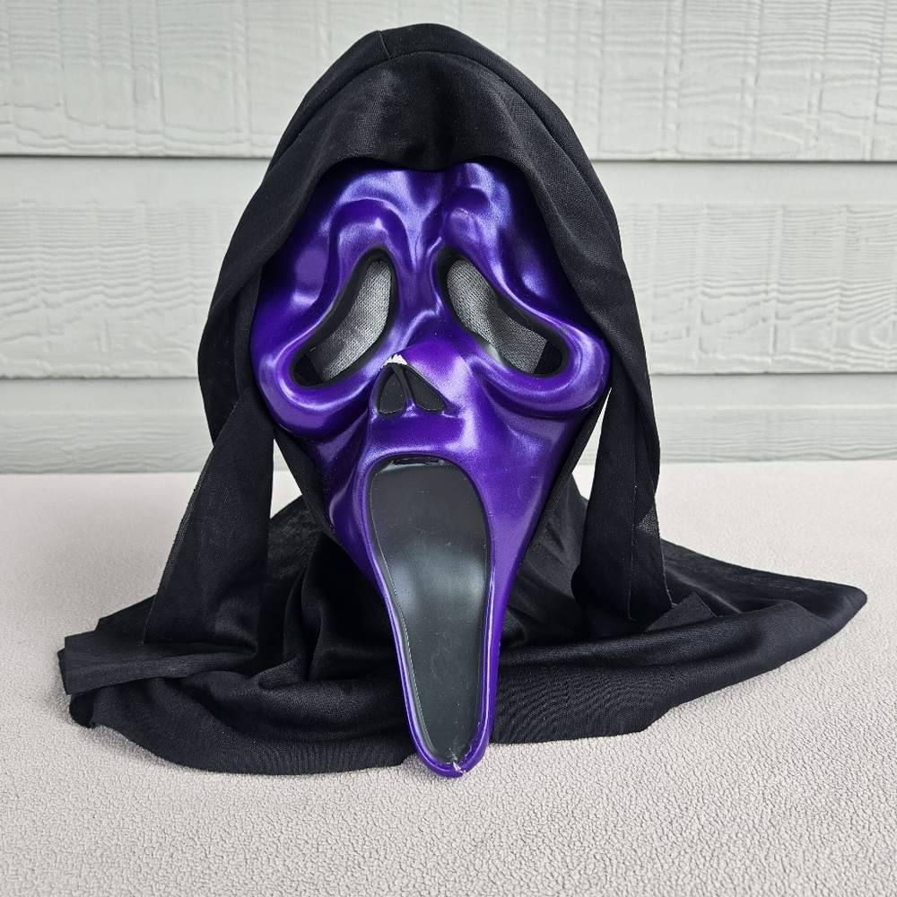 Scream Ghost Face Mask Halloween Costume Hooded Easter Unlimited Metallic Purple
